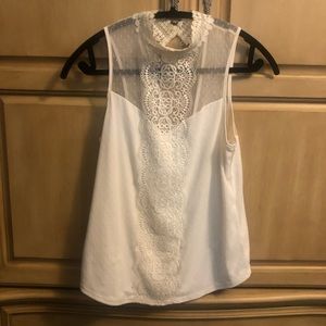 NWOT Express white lace shirt